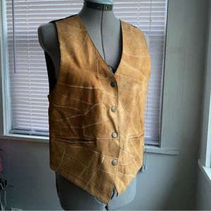 STRATEGY ONE Women's Copper Suede Front Vest Size S